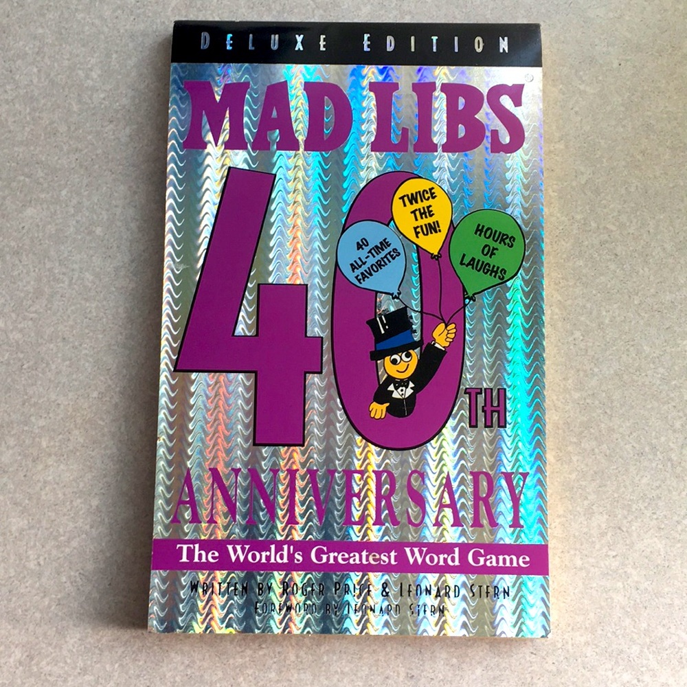 Mad libs 40th Aniversary edition 1998 unused